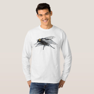 Camiseta branca de manga longa e branca para caval