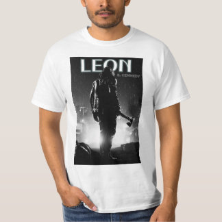 Camiseta branca de meia manga com design do Leons'