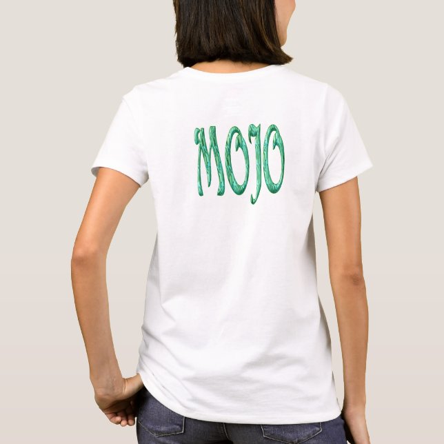 Camiseta branca de mulheres Mojo costas (Verso)