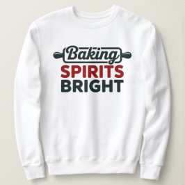 Camiseta Branca de Natal Baking Spirits Bright