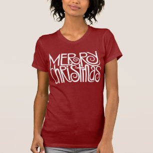 Camiseta branca de Natal feliz