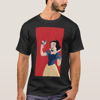 Camiseta Branca de Neve com Camisa-T Clássica de Pássaro