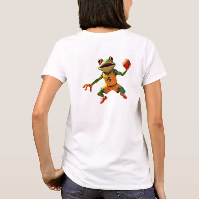 Camiseta branca de Sapo de basquetebol (Verso)
