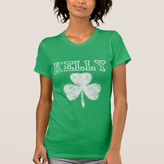 Camiseta branca de Shamrock Kelly irlandesa