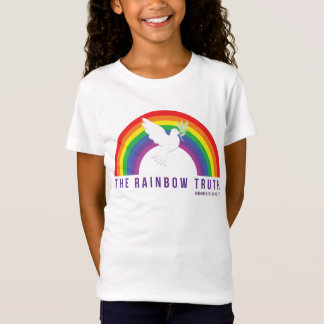 Camiseta Branca do Arco-Íris Verdade c/Pomba