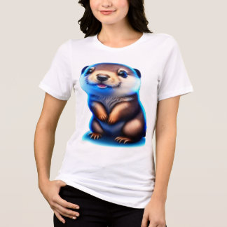 Camiseta branca e casual para amantes de Panda