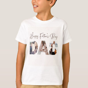 Camiseta branca e Impressão Dia de os pais feliz