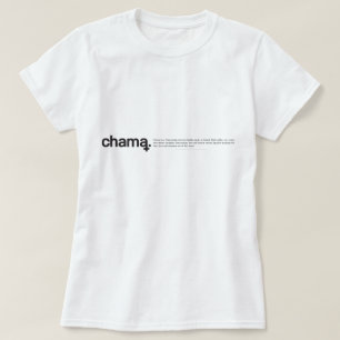Camiseta Branca e Preta de Chama
