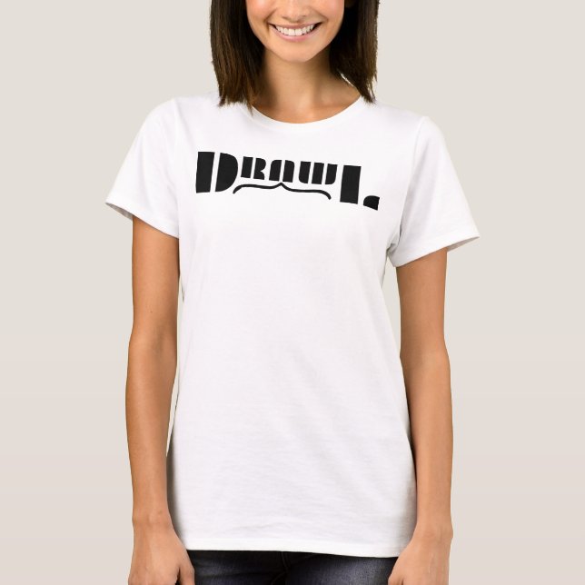 Camiseta Branca Feminina Drawl OG (Frente)