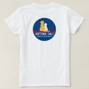 Camiseta Branca Feminina Naptown Tails Dogs