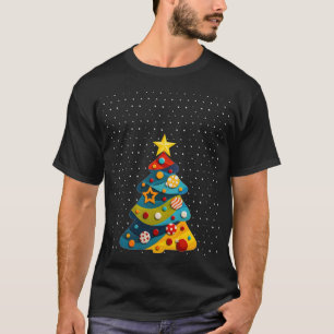 Camiseta Branca Festiva Uma Árvore De Natal Incrivelmente C