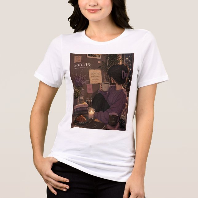 Camiseta branca fofa para meninas (Frente)