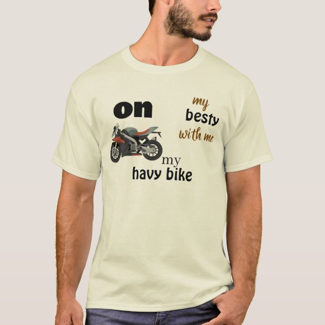 camiseta branca hash com moto de corrida (Frente)