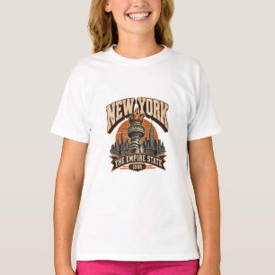 Camiseta Branca Infantil New York Empire State
