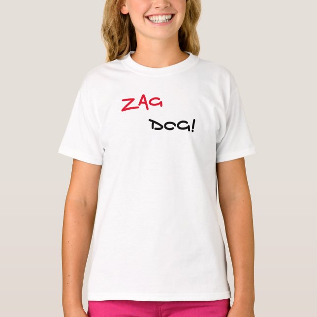 Camiseta Branca Marca Zag Dog (Frente)