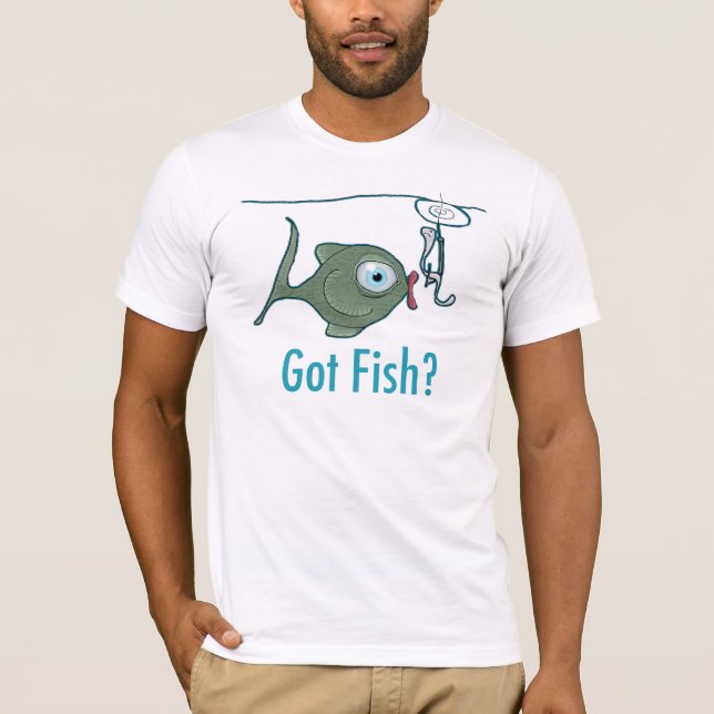 Camiseta Branca Masculina Funny Fish (Frente)