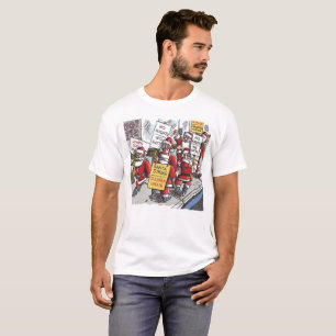 Camiseta branca masculina Santa Strike