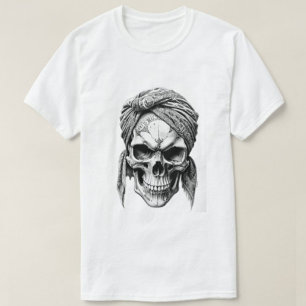 Camiseta branca moderna, Impressão morto, de mas