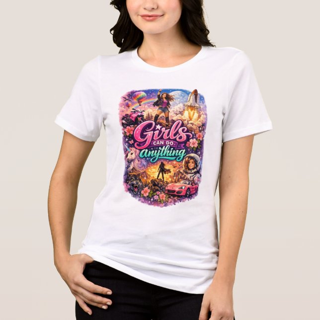 Camiseta Branca Mulheres Motivacionais (Frente)
