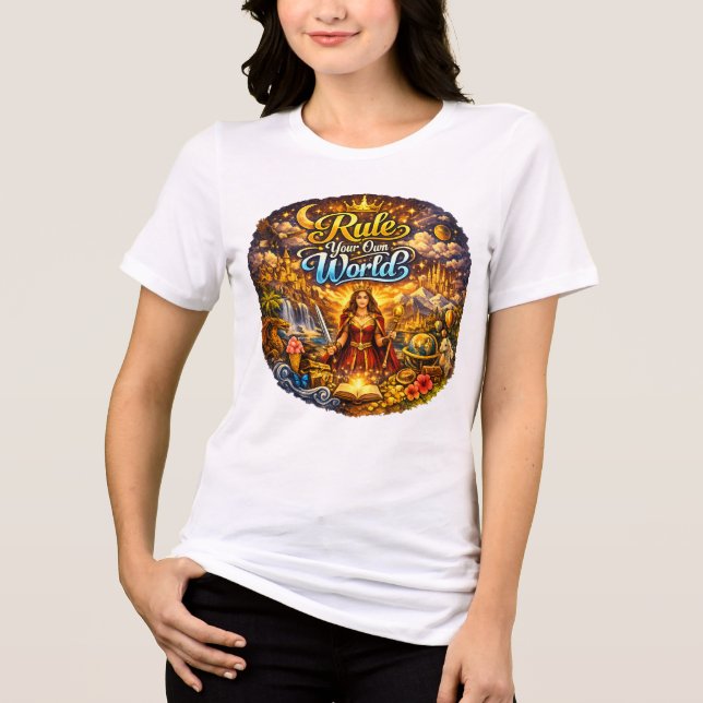 Camiseta Branca Mulheres Motivacionais (Frente)