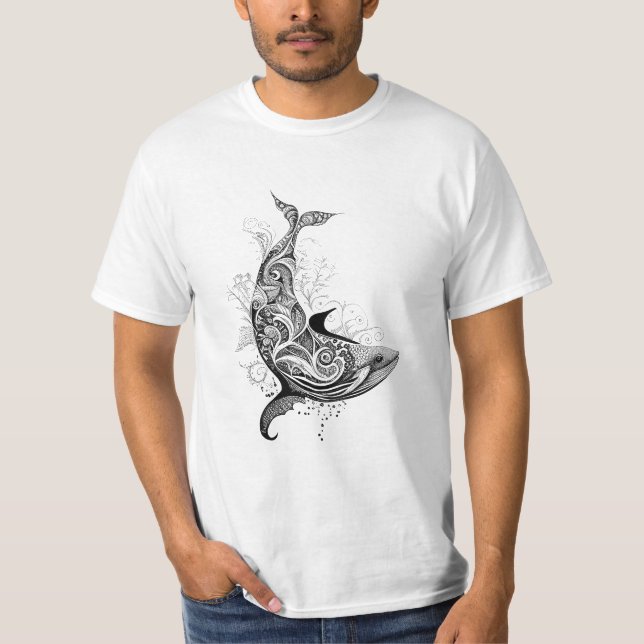 Camiseta Branca Natureza Selvagem Animal Ilustração Arte (Frente)