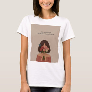 Camiseta branca para meninas.