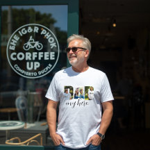 Camiseta branca personalizada “Pai meu herói”