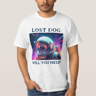 Camiseta Branca Personalizável de Cão Perdido