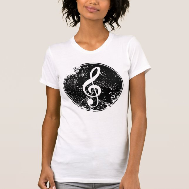 Camiseta branca - Sinal musical (Frente)