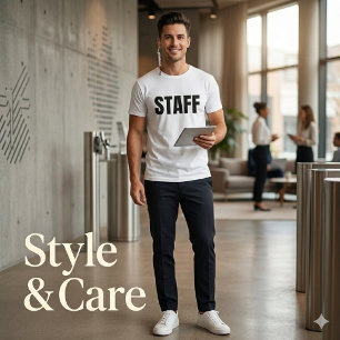 Camiseta Branca STAFF Masculina – Simples e Elegan