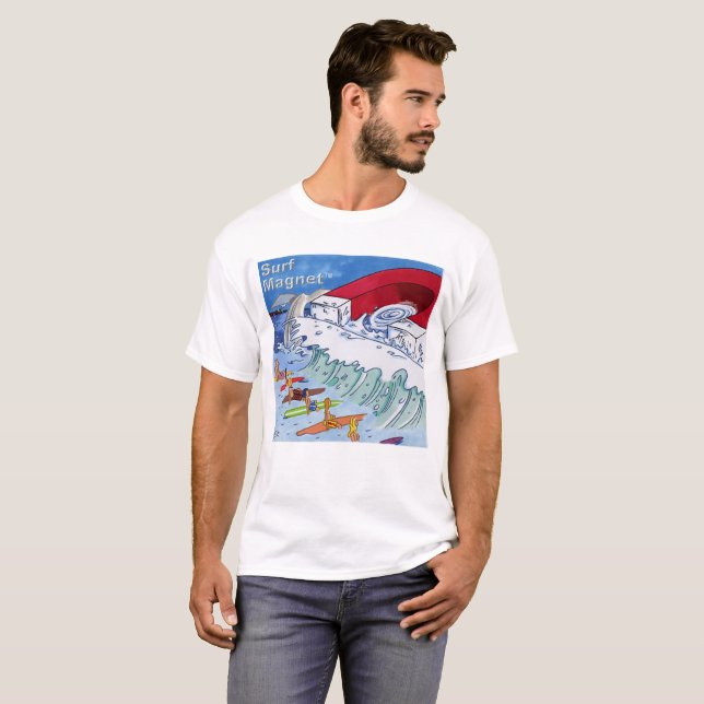 Camiseta branca surf Magnet (Frente Completa)