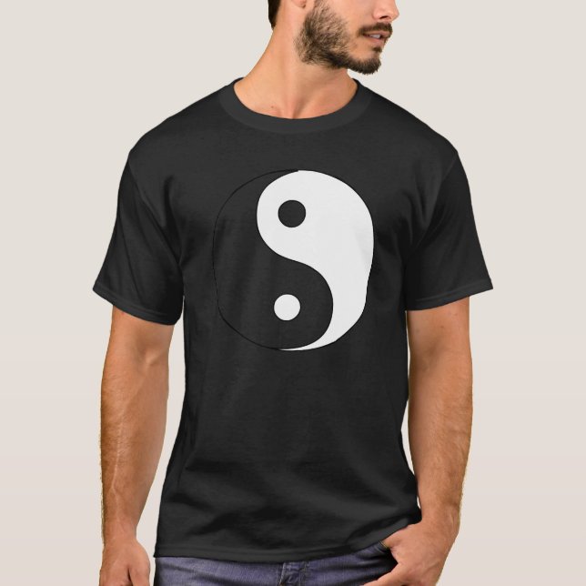 Camiseta (branca & transparente) de Yin Yang (Frente)