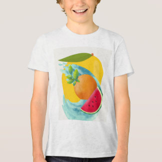 Camiseta branca unissex para crianças