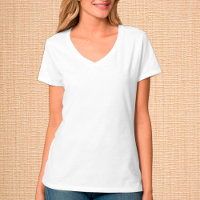 Camiseta Branca-V-Pescoço/Personalizar