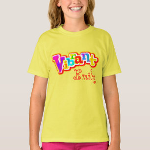 Camiseta branca vibrante para crianças