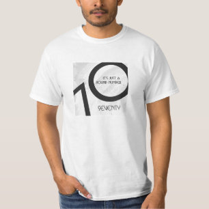 Camiseta Branco aniversário de 70 décadas