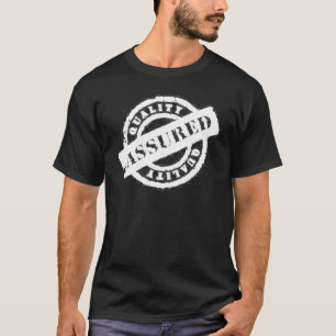 Camiseta branco assegurado qualidade do selo