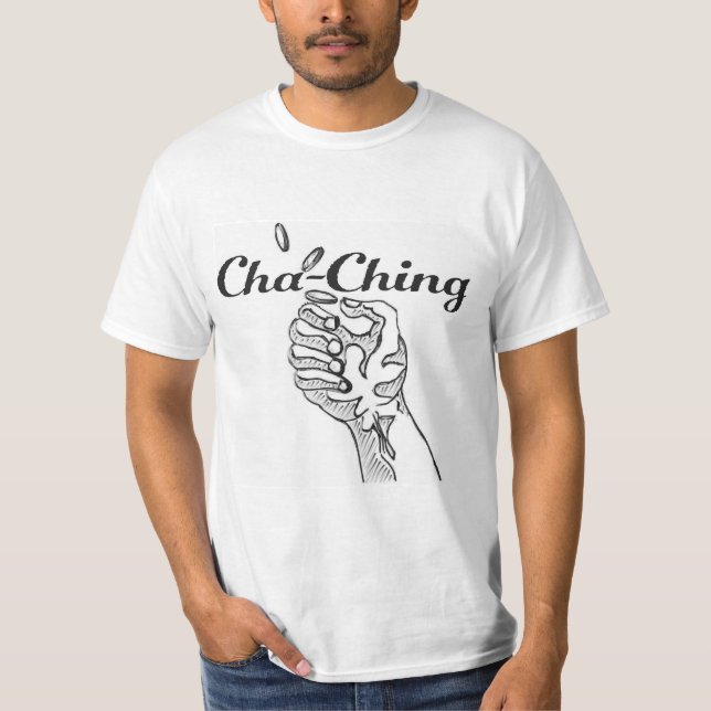 Camiseta Branco Cha-Ching (Frente)