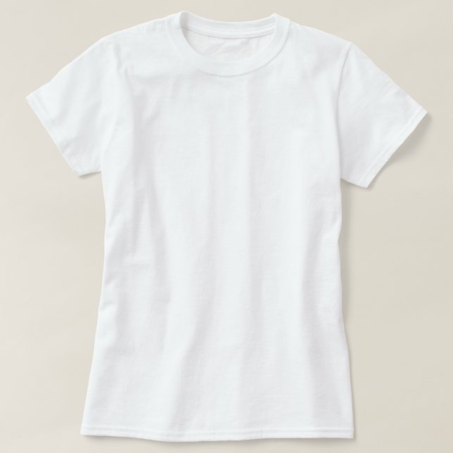 Camiseta branco claro barato (Frente do Design)