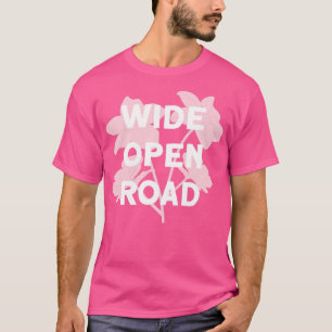 Camiseta Branco cor-de-rosa largo Open Road