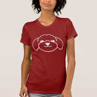 Camiseta Branco da caniche de brinquedo
