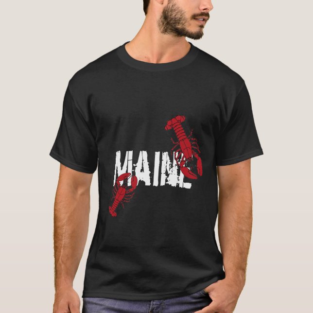 Camiseta Branco da lagosta de Maine (Frente)