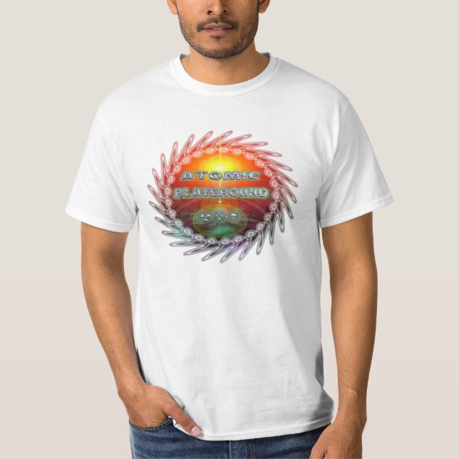 Camiseta Branco de AtomcBlade (Frente)