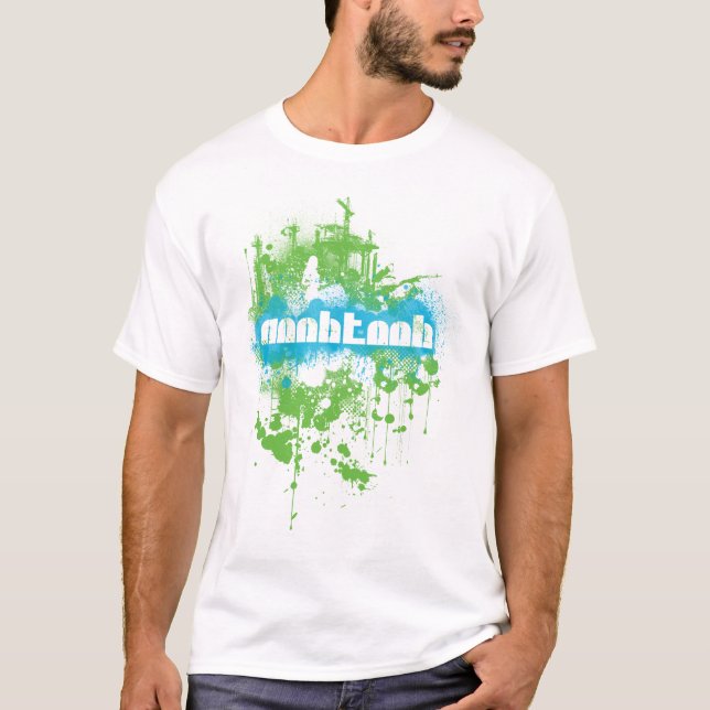 Camiseta Branco de NooBTooB Grunge-BG (Frente)