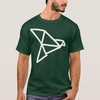 Camiseta branco de origami