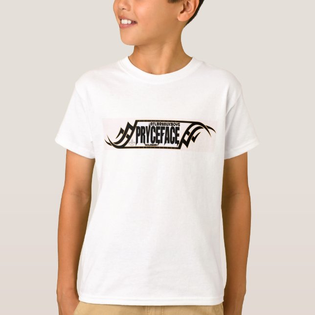 Camiseta Branco de Pryceface no branco (Frente)