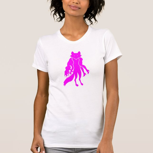 CAMISETA BRANCO DE TA K DAS MULHERES DE FURBIDDEN HOTPNK (Frente)