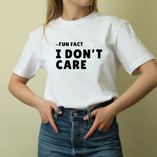 Camiseta branco Dito sarcástico engraçado Fato Divertido Nã