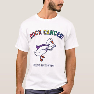 Camiseta Branco do cancer do pato