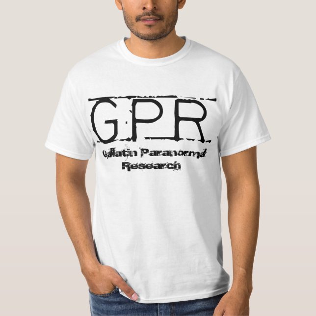 Camiseta Branco do logotipo de GPR (Frente)